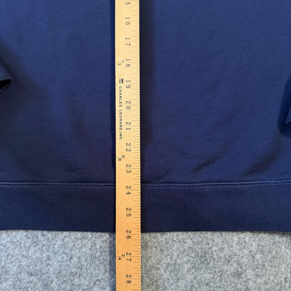 Lacoste Pullover Embossed Logo Cotton Sweater Size XL Long Sleeve Blue - Picture 6 of 9